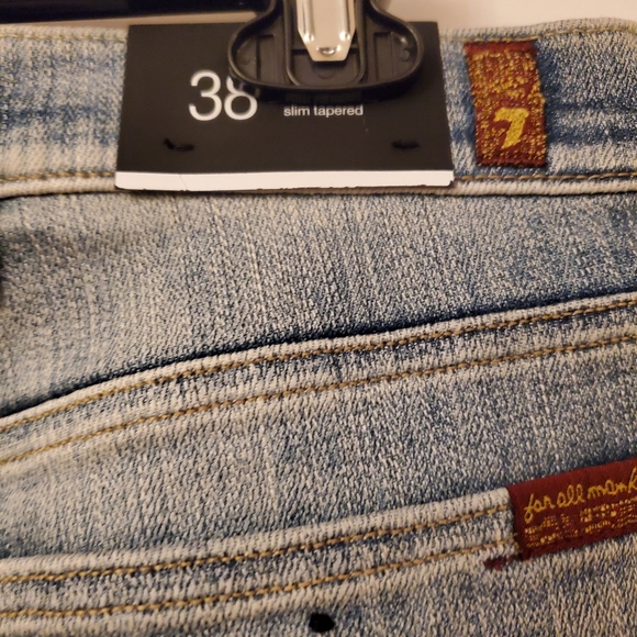 7 for All Mankind Seven Men's Adrien Tapered Slim Jeans in Generation size 38XR - Picture 9 of 10